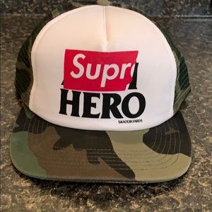 SUPREME x ANTIHERO mesh trucker hat 業界最高い品質 Supreme Back Mesh ANTIHERO キャップ